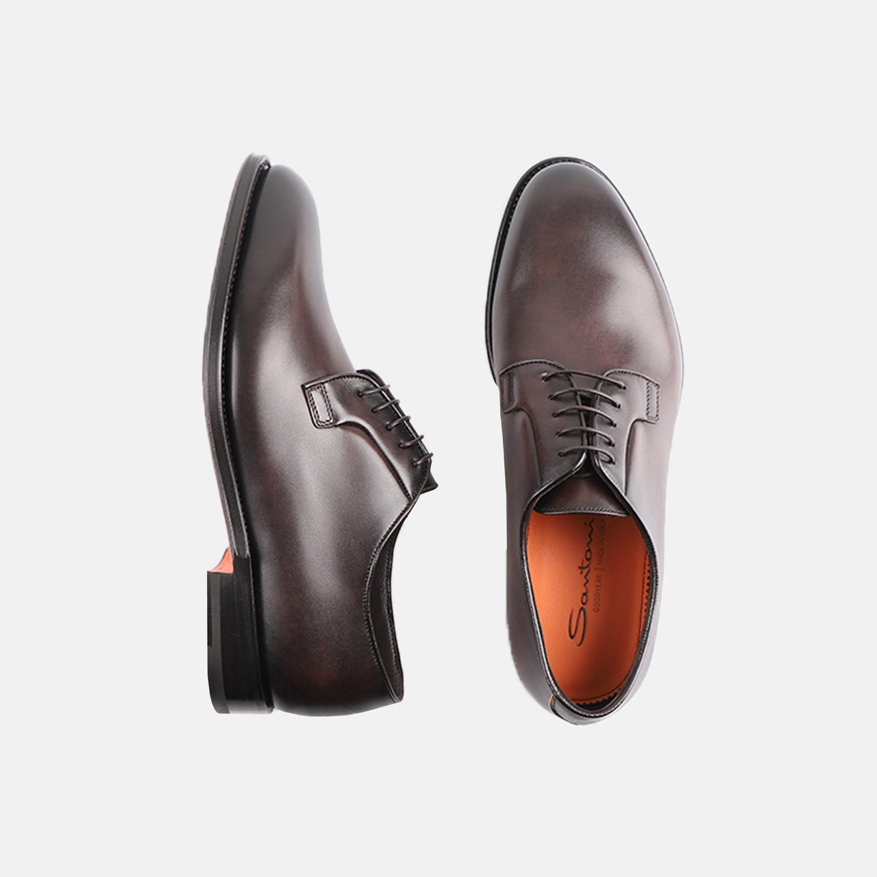 Derby leather shoe